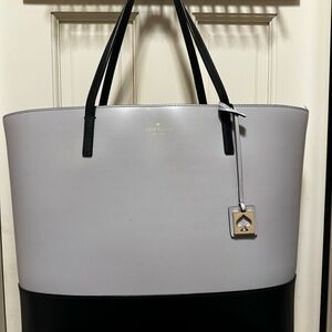Classic Kate Spade Gray and Black Tote Bag
